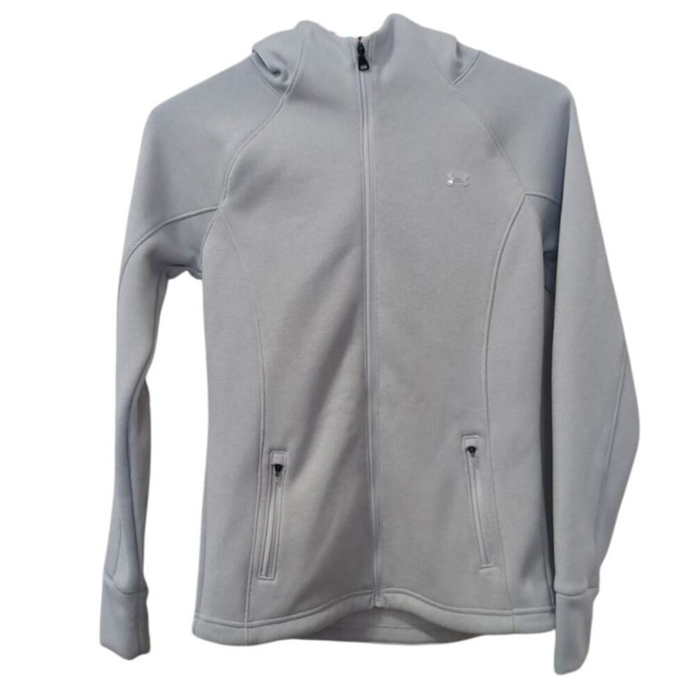 Under Armour Men's XS Gray Full Zip Fleece Lined Hoodie EUC - Picture 2 of 4